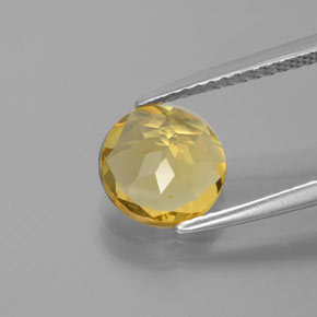 Golden Beryl Gemstone in 8 mm (calibrated) Size for Sale, Golden Beryl Stone in Yellow Color