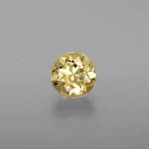 1.13 ct Yellow Golden Beryl Gemstone, Golden Beryl Gem in Round Facet Shape for Sale.