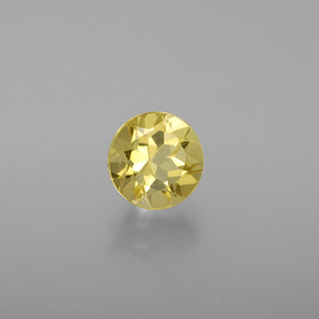 1.12 ct Yellow Golden Beryl Stone, Natural Golden Beryl in Round Facet Shape for Sale