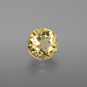 1.78 ct Yellow Golden Beryl Stone, Natural Golden Beryl in Round Facet Shape for Sale