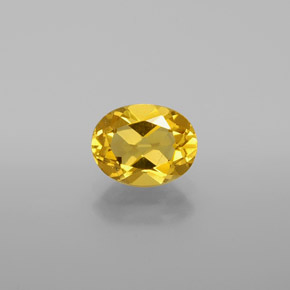 1.29 ct Yellow Golden Beryl Gemstone, Golden Beryl Gem in Oval Facet Shape for Sale.