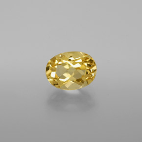 1.36 ct Yellow Golden Beryl Gemstone, Golden Beryl Gem in Oval Facet Shape for Sale.