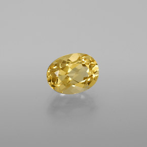 1.36 ct Yellow Golden Beryl Stone, Natural Golden Beryl in Oval Facet Shape for Sale
