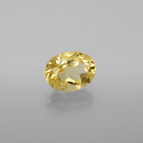 1.37 ct Yellow Golden Beryl Stone, Natural Golden Beryl in Oval Facet Shape for Sale