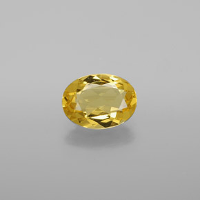 0.96 ct Yellow Golden Beryl Gemstone, Golden Beryl Gem in Oval Facet Shape for Sale.