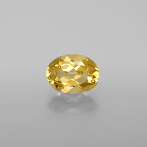 1.19 ct Yellow Golden Beryl Gemstone, Golden Beryl Gem in Oval Facet Shape for Sale.