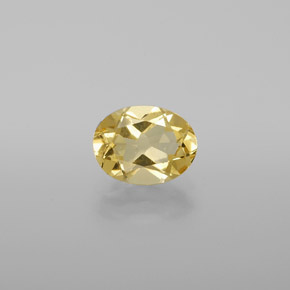 1.10 ct Yellow Golden Beryl Gemstone, Golden Beryl Gem in Oval Facet Shape for Sale.