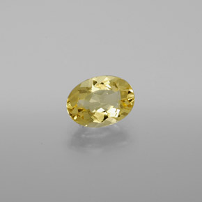 0.91 ct Yellow Golden Beryl Stone, Natural Golden Beryl in Oval Facet Shape for Sale