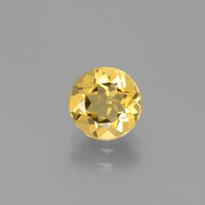 1.21 ct Yellow Golden Beryl Gemstone, Golden Beryl Gem in Round Facet Shape for Sale.