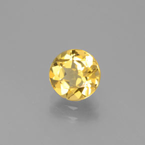1.21 ct Yellow Golden Beryl Stone, Natural Golden Beryl in Round Facet Shape for Sale