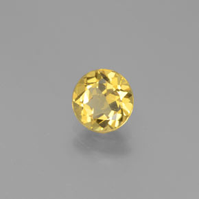0.82 ct Yellow Golden Beryl Stone, Natural Golden Beryl in Round Facet Shape for Sale