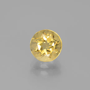 1.39 ct Yellow Golden Beryl Gemstone, Golden Beryl Gem in Round Facet Shape for Sale.