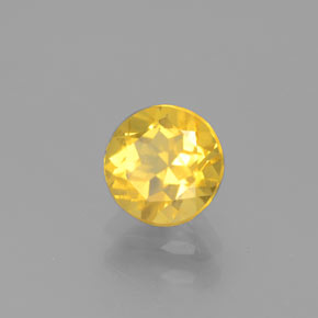 0.82 ct Yellow Golden Beryl Stone, Natural Golden Beryl in Round Facet Shape for Sale