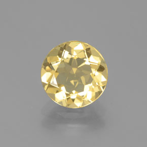 1.70 ct Yellow Golden Beryl Gemstone, Golden Beryl Gem in Round Facet Shape for Sale.