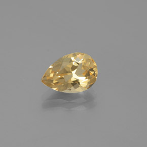 1.93 ct Yellow Golden Beryl Gemstone, Golden Beryl Gem in Pear Facet Shape for Sale.