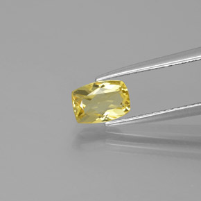 0.74 ct Yellow Golden Beryl Gemstone, Golden Beryl Gem in Barrel Shape for Sale.