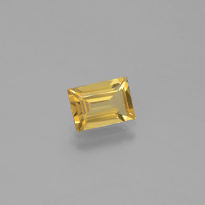 0.90 ct Yellow Golden Beryl Gemstone, Golden Beryl Gem in Baguette Facet Shape for Sale.