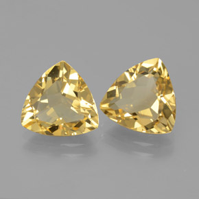 5.24 ct Yellow Golden Beryl Stone, Natural Golden Beryl in Trillion Facet Shape for Sale