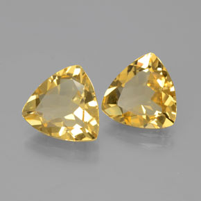 4.73 ct Yellow Golden Beryl Stone, Natural Golden Beryl in Trillion Facet Shape for Sale