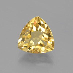 2.23 ct Yellow Golden Beryl Gemstone, Golden Beryl Gem in Trillion Facet Shape for Sale.