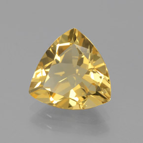 2.72 ct Yellow Golden Beryl Stone, Natural Golden Beryl in Trillion Facet Shape for Sale