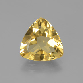 2.36 ct Yellow Golden Beryl Gemstone, Golden Beryl Gem in Trillion Facet Shape for Sale.