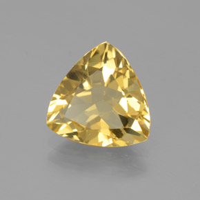 2.36 ct Yellow Golden Beryl Stone, Natural Golden Beryl in Trillion Facet Shape for Sale