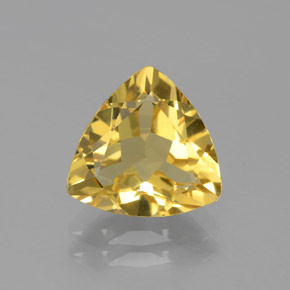 2.67 ct Yellow Golden Beryl Gemstone, Golden Beryl Gem in Trillion Facet Shape for Sale.