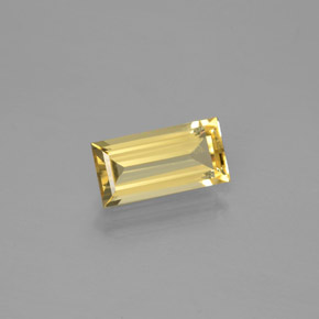 1.40 ct Yellow Golden Beryl Gemstone, Golden Beryl Gem in Baguette Facet Shape for Sale.