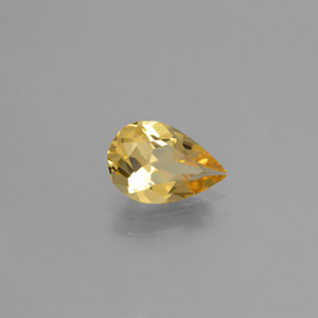 0.97 ct Yellow Golden Beryl Stone, Natural Golden Beryl in Pear Facet Shape for Sale