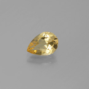 1.02 ct Yellow Golden Beryl Gemstone, Golden Beryl Gem in Pear Facet Shape for Sale.