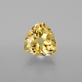 2.26 ct Yellow Golden Beryl Gemstone, Golden Beryl Gem in Trillion Facet Shape for Sale.