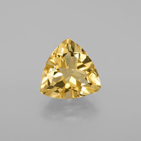 2.96 ct Yellow Golden Beryl Gemstone, Golden Beryl Gem in Trillion Facet Shape for Sale.