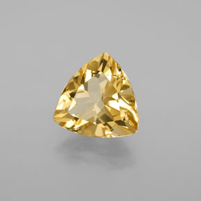2.96 ct Yellow Golden Beryl Stone, Natural Golden Beryl in Trillion Facet Shape for Sale