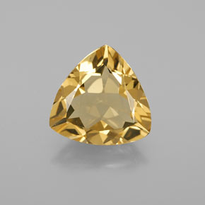 3.37 ct Yellow Golden Beryl Gemstone, Golden Beryl Gem in Trillion Facet Shape for Sale.