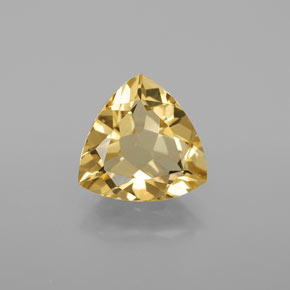 2.67 ct Yellow Golden Beryl Gemstone, Golden Beryl Gem in Trillion Facet Shape for Sale.