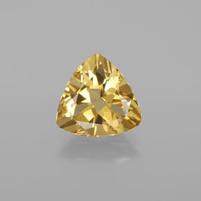 2.42 ct Yellow Golden Beryl Gemstone, Golden Beryl Gem in Trillion Facet Shape for Sale.