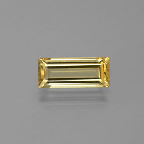 1.82 ct Yellow Golden Beryl Gemstone, Golden Beryl Gem in Baguette Facet Shape for Sale.
