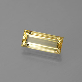 1.82 ct Yellow Golden Beryl Stone, Natural Golden Beryl in Baguette Facet Shape for Sale