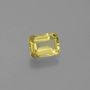 1.38 ct Yellow Golden Beryl Gemstone, Golden Beryl Gem in Octagon Facet Shape for Sale.