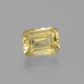 1.74 ct Yellow Golden Beryl Gemstone, Golden Beryl Gem in Octagon Facet Shape for Sale.