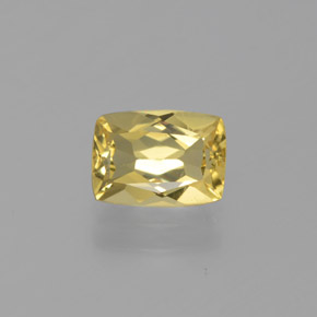 0.87 ct Yellow Golden Beryl Gemstone, Golden Beryl Gem in Cushion-Cut Shape for Sale.