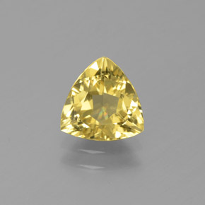0.86 ct Yellow Golden Beryl Gemstone, Golden Beryl Gem in Trillion Facet Shape for Sale.