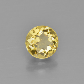 0.82 ct Yellow Golden Beryl Stone, Natural Golden Beryl in Round Facet Shape for Sale