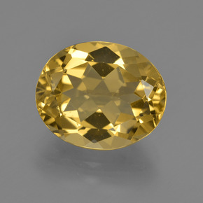 4.89 ct Gold Golden Beryl Gemstone, Golden Beryl Gem in Oval Facet Shape for Sale.