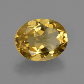 4.23 ct Gold Golden Beryl Stone, Natural Golden Beryl in Oval Facet Shape for Sale