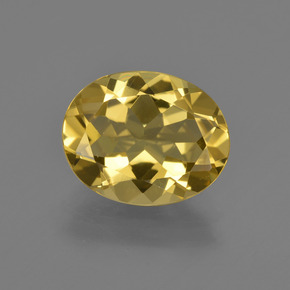 2.99 ct Yellow Golden Beryl Gemstone, Golden Beryl Gem in Oval Facet Shape for Sale.