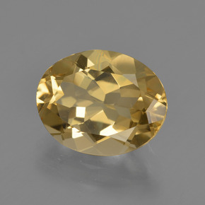 3.17 ct Gold Golden Beryl Stone, Natural Golden Beryl in Oval Facet Shape for Sale