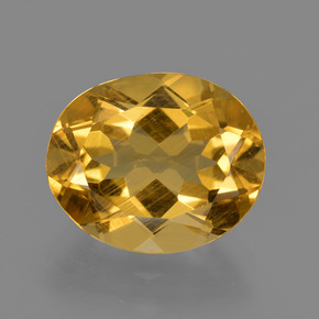 4.34 ct Gold Golden Beryl Gemstone, Golden Beryl Gem in Oval Facet Shape for Sale.