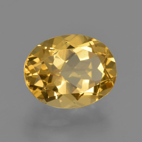 3.57 ct Gold Golden Beryl Stone, Natural Golden Beryl in Oval Facet Shape for Sale